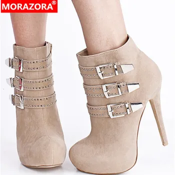 MORAZORA 2020 sexy super high heels platform shoes women buckle zip autumn party prom shoes women ankle boots big size 45
MORAZORA 2020 sexy super high heels platform shoes women buckle zip autumn party prom shoes women ankle boots big size 45
