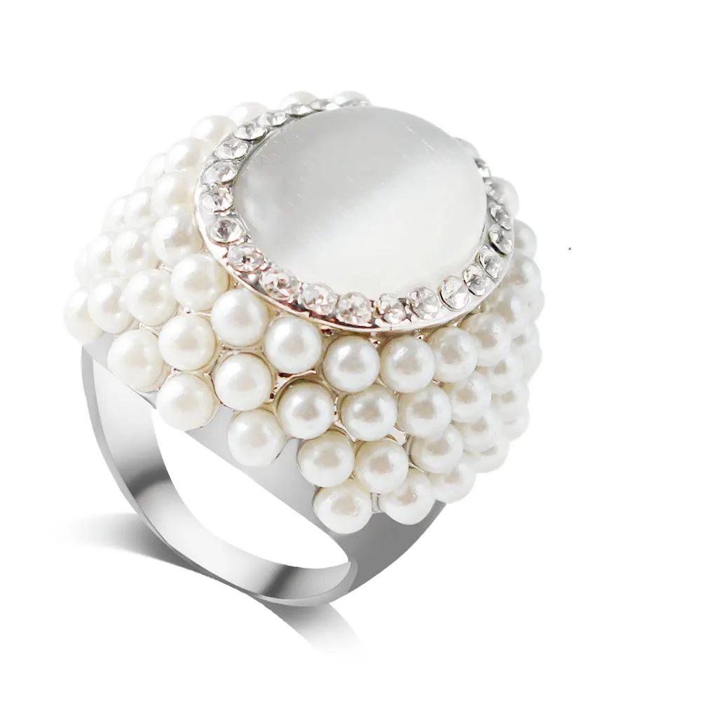 Hesiod Elegant Full Simulated Pearl Ring for Women Wedding Engagement Silver Color Oval Cat Eye Stone Rings Fashion Jewelry
Hesiod Elegant Full Simulated Pearl Ring for Women Wedding Engagement Silver Color Oval Cat Eye Stone Rings Fashion Jewelry