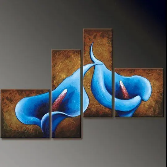 Custom Hand Painted blue calla lily oil painting wall art lily painting for home Living Room Office decor Drop shipping
Custom Hand Painted blue calla lily oil painting wall art lily painting for home Living Room Office decor Drop shipping