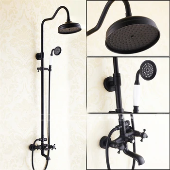Bathroom Black Oil rubbed Brass Bathtub Shower Set Wall Mounted 8" Rainfall Shower Mixer Tap Faucet 3-functions Mixer Valve
Bathroom Black Oil rubbed Brass Bathtub Shower Set Wall Mounted 8" Rainfall Shower Mixer Tap Faucet 3-functions Mixer Valve
