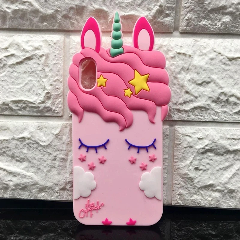 3D Cute Cat Unicorn Dog Rubber Case For iPhone 7 6 6S Plus 5s SE Soft Silicone Cartoon Cover Back For iPhone 8 7 6S 5S X Capa (33)
