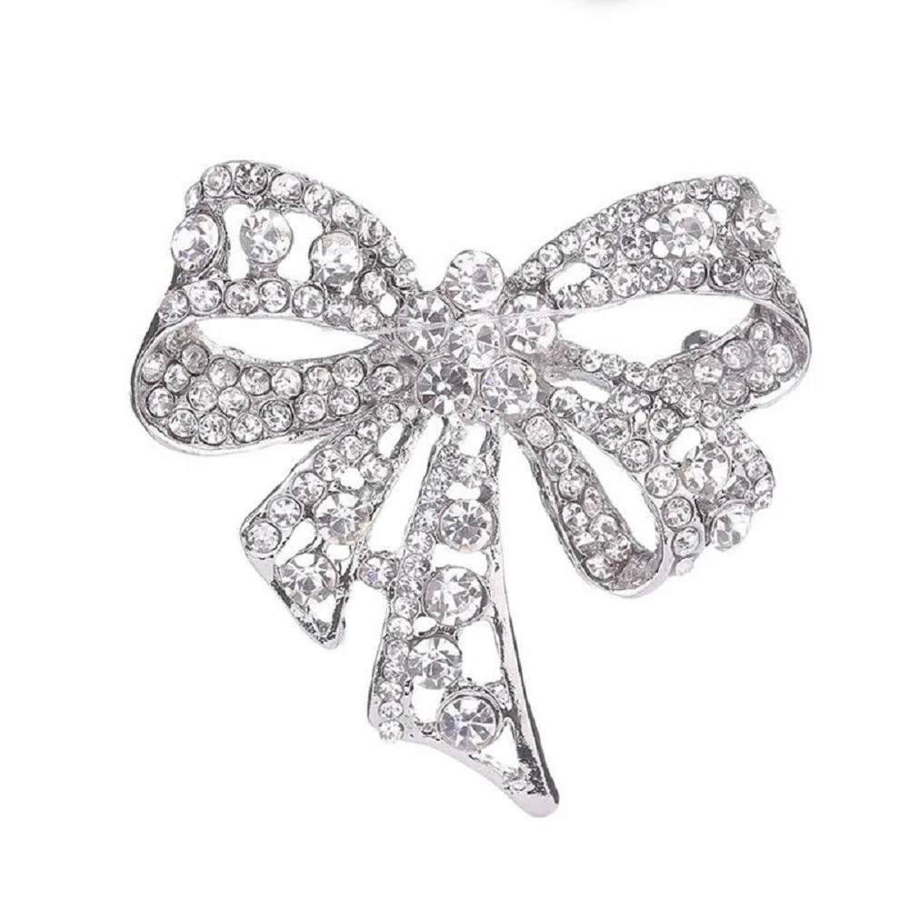 Silver Color Rhinestone Bow Brooches Large Bowknot Brooch Pin Vintage Fashion Jewelry Winter Accessories For Men Women Brooches
Silver Color Rhinestone Bow Brooches Large Bowknot Brooch Pin Vintage Fashion Jewelry Winter Accessories For Men Women Brooches