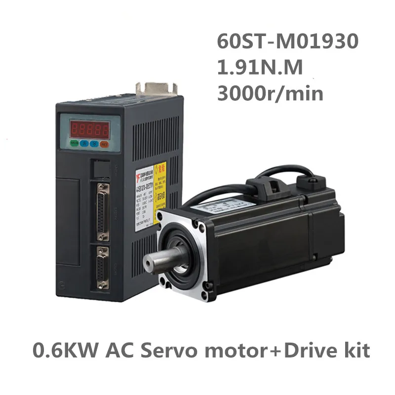 60ST-M01930 220V 600W 3000RPM AC Servo motor 1.91N.M. Single-Phase ac servomotor drive permanent magnet Matched Driver AASD-15A
60ST-M01930 220V 600W 3000RPM AC Servo motor 1.91N.M. Single-Phase ac servomotor drive permanent magnet Matched Driver AASD-15A