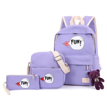 3pcs set Women Printing Backpack School bag Teenagers Girls Canvas backpack schoolbags kids Vintage Ladies laptop bag mochilas
3pcs set Women Printing Backpack School bag Teenagers Girls Canvas backpack schoolbags kids Vintage Ladies laptop bag mochilas