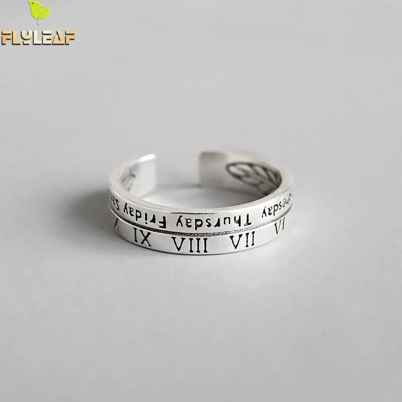 Flyleaf Retro Roman Numerals Week Open Rings For Women 2018 New 100% 925 Sterling Silver Lady Vintage Jewelry
Flyleaf Retro Roman Numerals Week Open Rings For Women 2018 New 100% 925 Sterling Silver Lady Vintage Jewelry