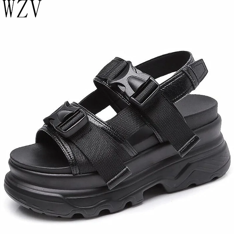 Women Wedge High Heels Shoes 8cm Platform Sandals Women Buckle Leather Canvas Summer Zapatos Mujer Slippers Woman Sandals
Women Wedge High Heels Shoes 8cm Platform Sandals Women Buckle Leather Canvas Summer Zapatos Mujer Slippers Woman Sandals