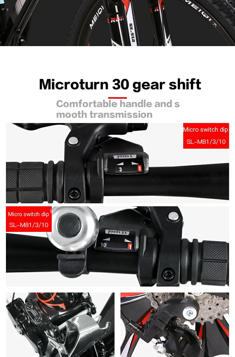 Perfect Mountain Bike 30 Speed Variable Speed 27.5 inch Male and Female Racing Cross-country Wheel Aluminum Alloy for Adults 3