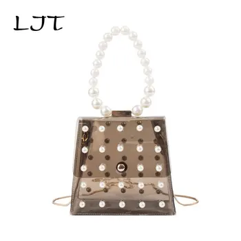 LJT Fashion Chain Pearl Jelly Bag Women Party Vintage Handbag 2019 Summer Luxury Brand PVC Transparent Top Handle Hand Bags
LJT Fashion Chain Pearl Jelly Bag Women Party Vintage Handbag 2019 Summer Luxury Brand PVC Transparent Top Handle Hand Bags