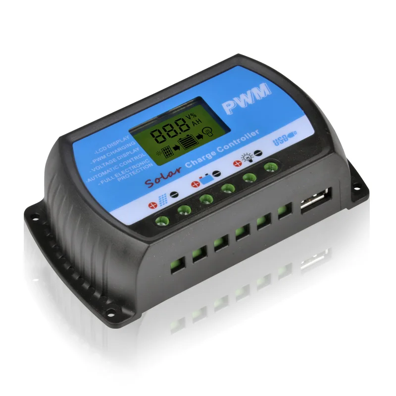 POWER Solar Controller 12v 24v 10A 20A 30A PWM Solar Charge Controller LCD voltage regulator USB 5V Solar Regulator
POWER Solar Controller 12v 24v 10A 20A 30A PWM Solar Charge Controller LCD voltage regulator USB 5V Solar Regulator