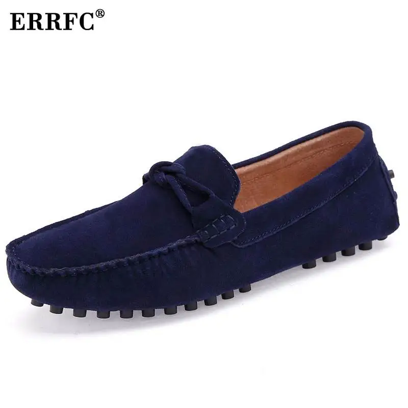 

ERRFC New Arrival Men Leisure Loafer Shoes Fashion Blue Faux Suede Slip On Flat Shoes For Man Yellow Moccasin Zapatos Size 38-44