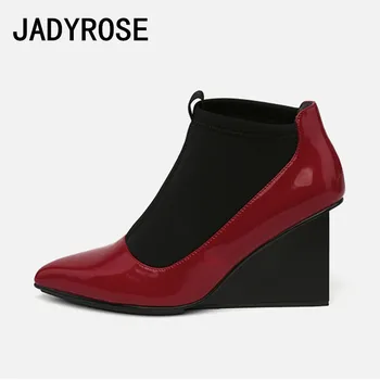 Vintage Wine Red Women Chelsea Boots Pointed Toe Ankle Boots Elastic Sock Wedge Ladies Botines Mujer 2018 Design Woman Botas
Vintage Wine Red Women Chelsea Boots Pointed Toe Ankle Boots Elastic Sock Wedge Ladies Botines Mujer 2018 Design Woman Botas
