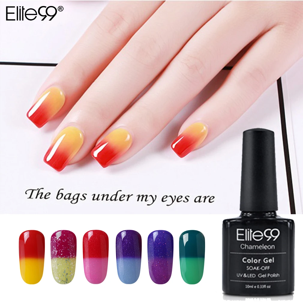 Elite99 Mood Temperature Change Gel Nail Polish 10ML UV Gel Lacquer Manicure Thermo Nail Art Mood Change Color Hybrid Varnish
Elite99 Mood Temperature Change Gel Nail Polish 10ML UV Gel Lacquer Manicure Thermo Nail Art Mood Change Color Hybrid Varnish