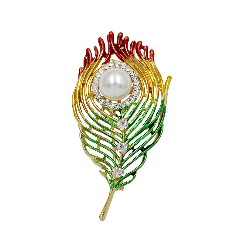 WEIMANJINGDIAN Factory Direct Sale Enameled Fantastic Feather Brooch Pins for Women with Simulated Pearl
WEIMANJINGDIAN Factory Direct Sale Enameled Fantastic Feather Brooch Pins for Women with Simulated Pearl