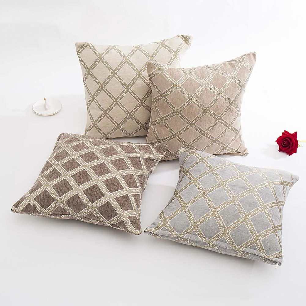 Meijuner Cushion Cover Vintage Chenille Pillowcase Jacquard Grid Cushion Case Plaid Pattern Elegant Cushion Cover For HomeY388
Meijuner Cushion Cover Vintage Chenille Pillowcase Jacquard Grid Cushion Case Plaid Pattern Elegant Cushion Cover For HomeY388