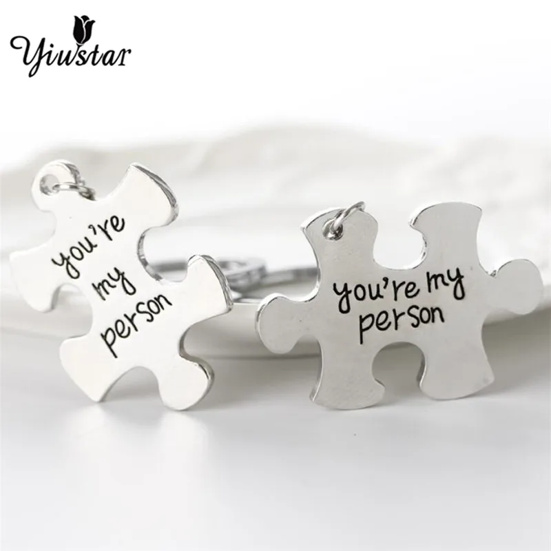 yiustar (You Are My Person )Puzzle keychain Best Friend Statement Car Key Grey Anatomy Keychain Holder Valentine's Day Gift
yiustar (You Are My Person )Puzzle keychain Best Friend Statement Car Key Grey Anatomy Keychain Holder Valentine's Day Gift