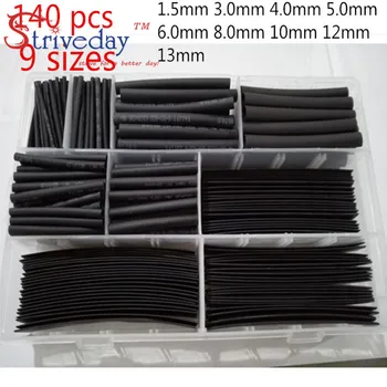 140Pcs/box 1MM 2MM 3MM 4MM 5MM 6MM 8MM 10MM 12MM Assortment Ratio 2:1 Polyolefin Heat Shrink Tube Tubing Sleeving Wire Cable Kit
140Pcs/box 1MM 2MM 3MM 4MM 5MM 6MM 8MM 10MM 12MM Assortment Ratio 2:1 Polyolefin Heat Shrink Tube Tubing Sleeving Wire Cable Kit