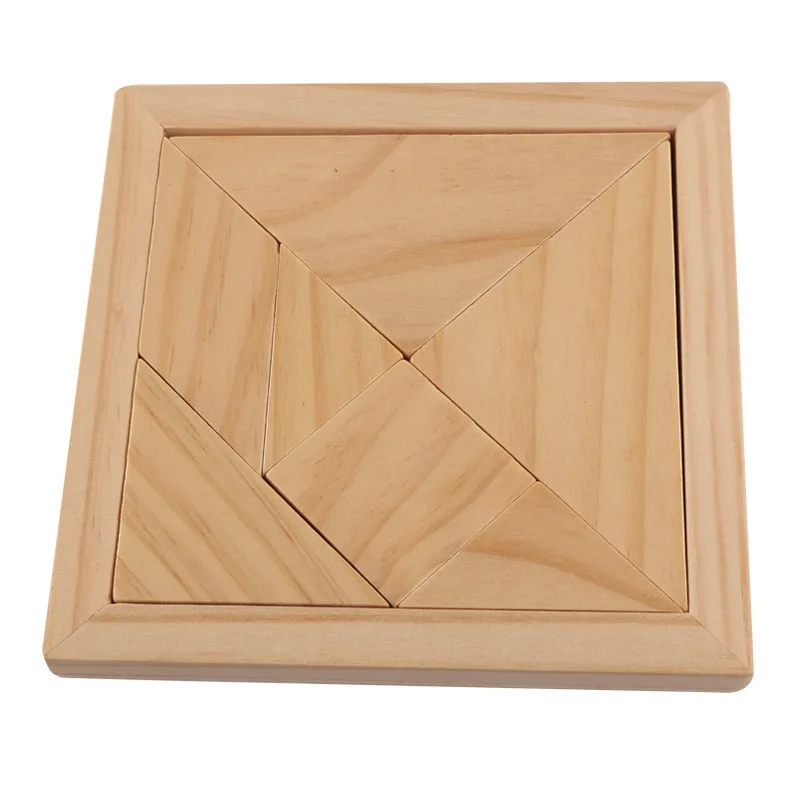 Kids Wooden Tangram 7pcs Geometric Shape Jigsaw Puzzle Toys For Children Learning Educational Square Cube Game Intelligent Toys
Kids Wooden Tangram 7pcs Geometric Shape Jigsaw Puzzle Toys For Children Learning Educational Square Cube Game Intelligent Toys