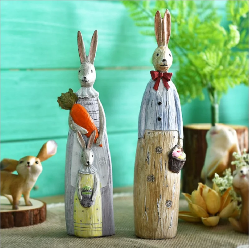 American pastoral Home Furnishing Decoration Painted Resin couple rabbit house figurine decor accessory Holiday children gift
American pastoral Home Furnishing Decoration Painted Resin couple rabbit house figurine decor accessory Holiday children gift