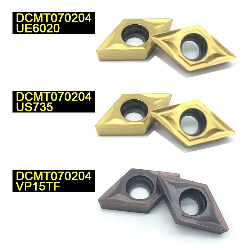 SWIS 20Pcs DCMT070204 VP15TF / UE6020 / US735 Internal Turning Tools Carbide inserts Cutting Tool CNC Tools
SWIS 20Pcs DCMT070204 VP15TF / UE6020 / US735 Internal Turning Tools Carbide inserts Cutting Tool CNC Tools