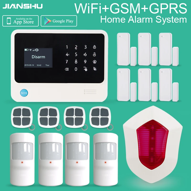 Прямая продажа с завода! GSM wifi домашняя система охранной сигнализации Поддержка