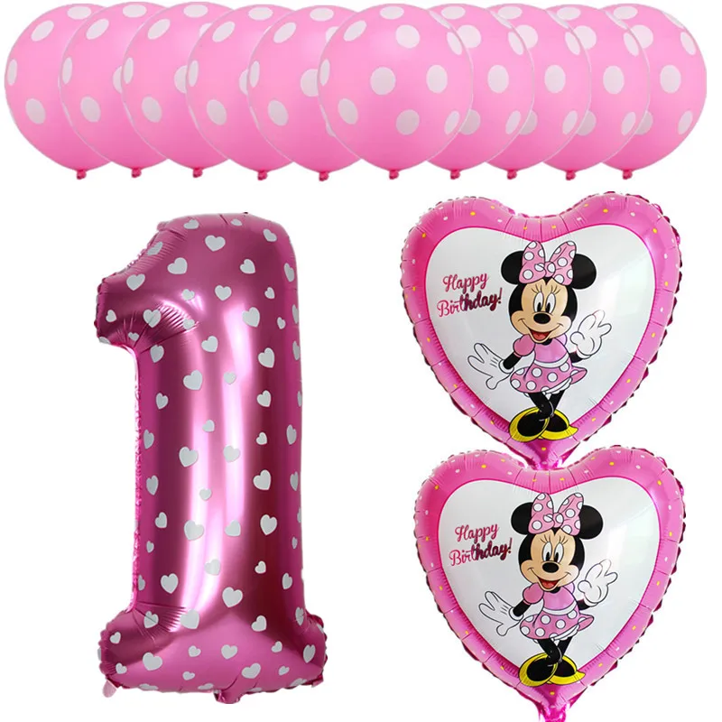 13pcs 1st Birthday Mickey Minnie Party Foil Balloons Set Helium Latex Globos Baby Shower Boys Girl Birthday Party Decor Supplies
13pcs 1st Birthday Mickey Minnie Party Foil Balloons Set Helium Latex Globos Baby Shower Boys Girl Birthday Party Decor Supplies