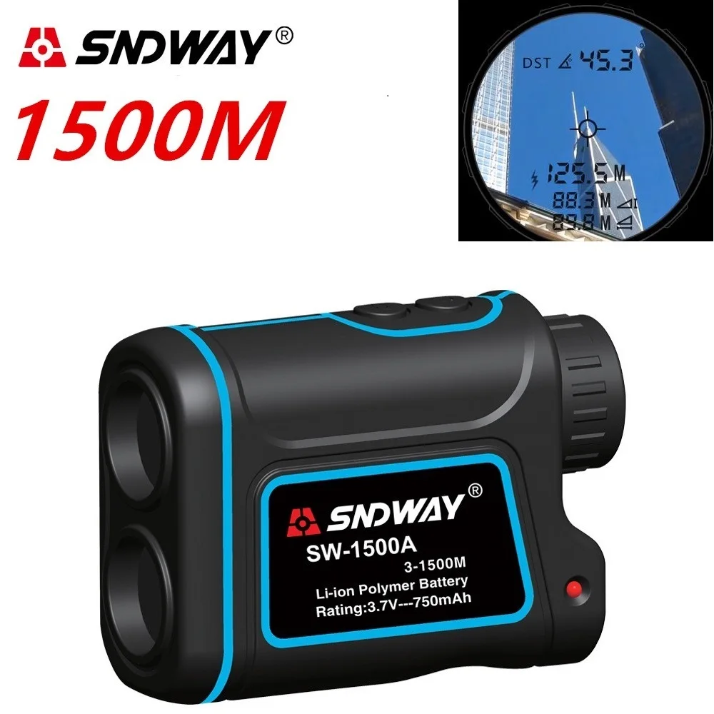 SNDWAY laser rangefinder hunting monocular telescope 1500M astronomic golf trena laser meter distance measure speed-Height-angle
SNDWAY laser rangefinder hunting monocular telescope 1500M astronomic golf trena laser meter distance measure speed-Height-angle