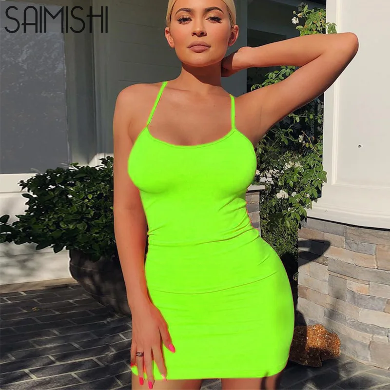 Saimishi Spring Summer Cotton Spaghetti Straps Slash Neck High Waist Sexy Dresses Women Sexy Bodycon Solid Color Club Dress
Saimishi Spring Summer Cotton Spaghetti Straps Slash Neck High Waist Sexy Dresses Women Sexy Bodycon Solid Color Club Dress