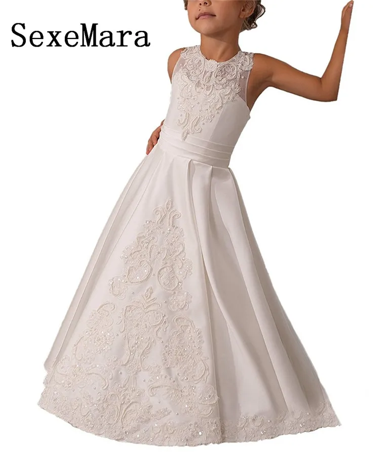white flower girls dresses for wedding pearls party dresses for girls communion dress long kids birthday dress size 2-16Y
white flower girls dresses for wedding pearls party dresses for girls communion dress long kids birthday dress size 2-16Y