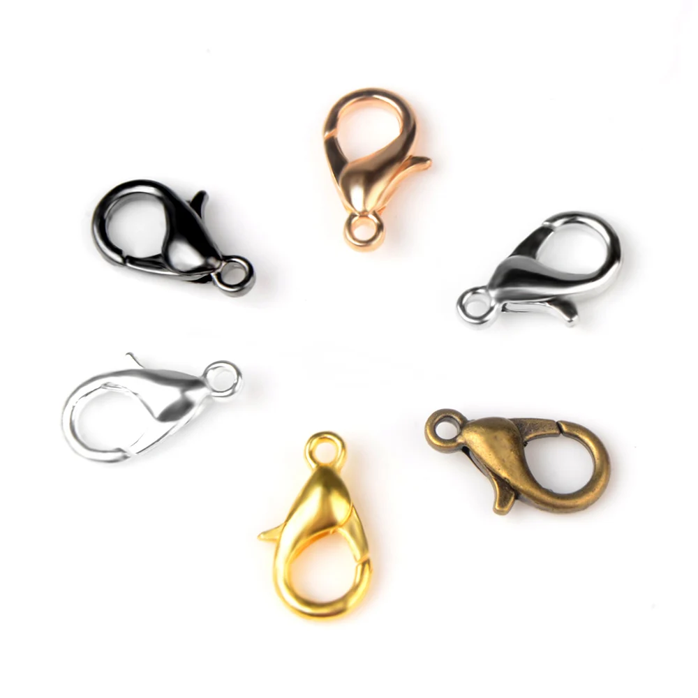 50pcs/lot Lobster Clasp Hooks DIY Jewelry Findings Accessories for bracelet necklace chains
50pcs/lot Lobster Clasp Hooks DIY Jewelry Findings Accessories for bracelet necklace chains