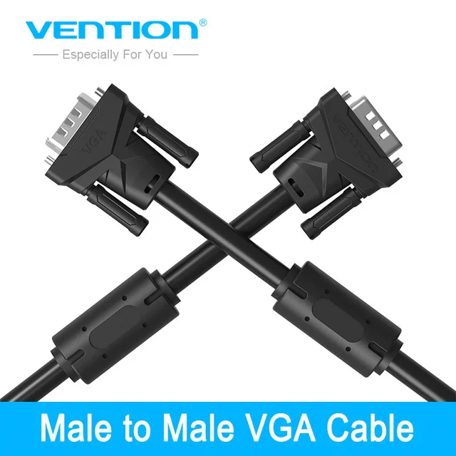 Vention Projector Extension VGA to VGA Cable with Double Magnets Ring High Premium VGA Black Cabo Male to Male 1m/2m/3m/5m
Vention Projector Extension VGA to VGA Cable with Double Magnets Ring High Premium VGA Black Cabo Male to Male 1m/2m/3m/5m