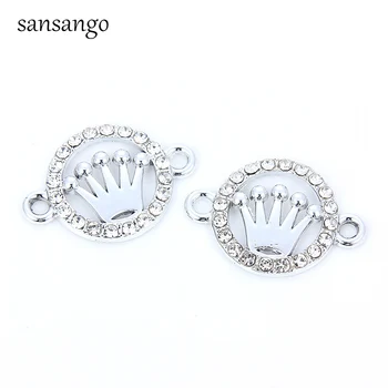 10pcs Silver Color Crystal Blue Beads Round Crown Charms Connector Jewelry DIY Earrings Necklace Accessories For Women
10pcs Silver Color Crystal Blue Beads Round Crown Charms Connector Jewelry DIY Earrings Necklace Accessories For Women