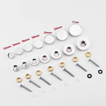 100PCS/LOT Diameter 16*H5MM Cap Screw Mirror Nails Bright Silvery Cap Glass Decorative Screws Advertising Nails
100PCS/LOT Diameter 16*H5MM Cap Screw Mirror Nails Bright Silvery Cap Glass Decorative Screws Advertising Nails