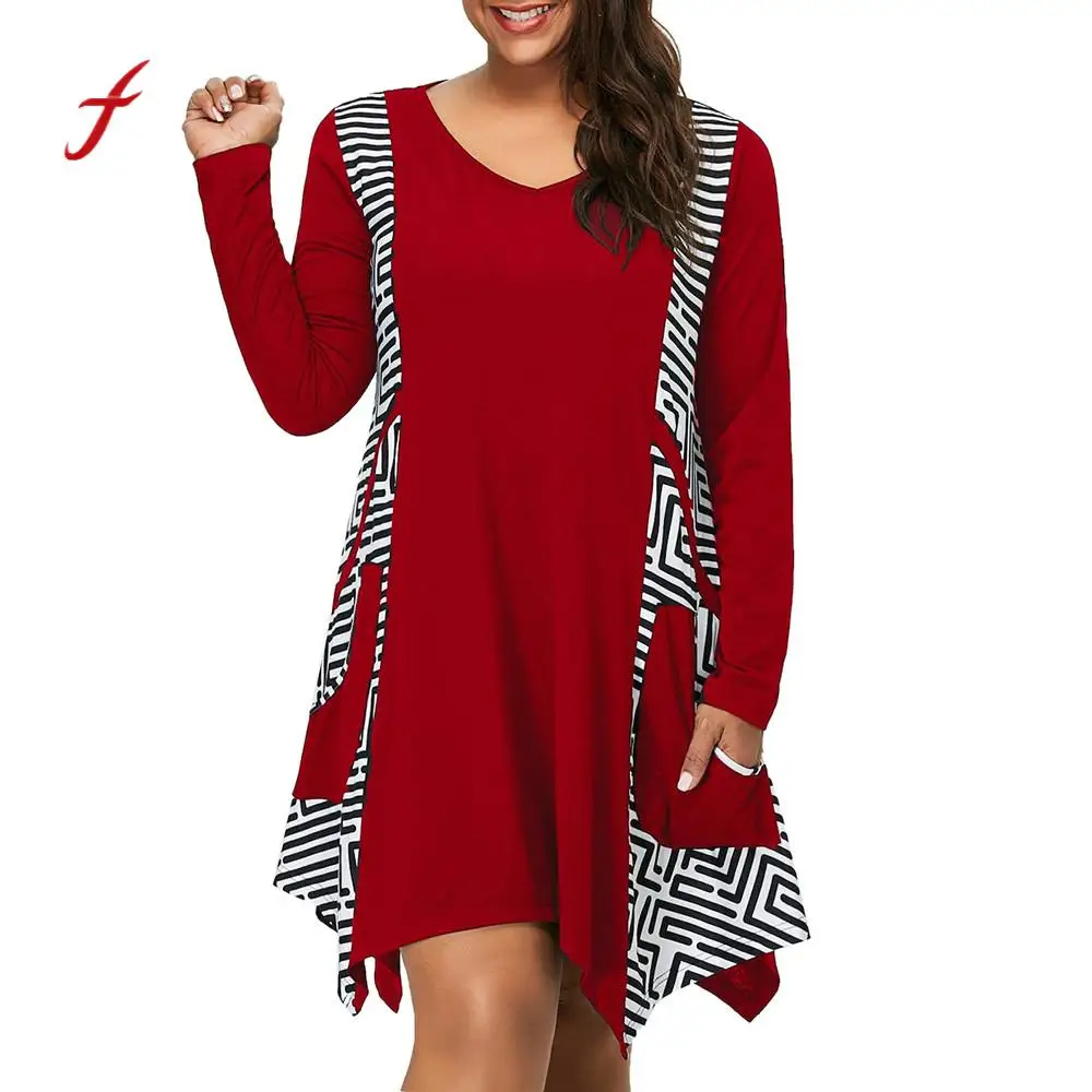 Women dress women clothes 2019 Plus Size V-Neck Long Sleeve Irregular hem Asymmetrical Mini Dress Pockets roupa feminina
Women dress women clothes 2019 Plus Size V-Neck Long Sleeve Irregular hem Asymmetrical Mini Dress Pockets roupa feminina