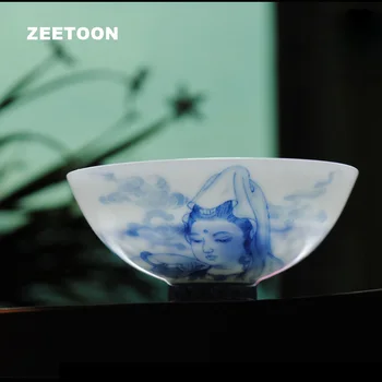 60ML Jingdezhen Boutique Chinese Ceramic Blue and White Porcelain Guanyin Teacup Master Cup Tea Bowl Kung Fu Set Cups Gift Box
60ML Jingdezhen Boutique Chinese Ceramic Blue and White Porcelain Guanyin Teacup Master Cup Tea Bowl Kung Fu Set Cups Gift Box