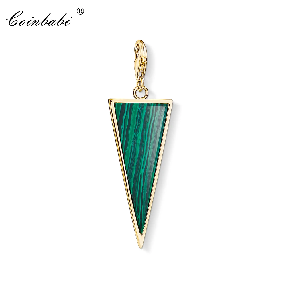 

Charm Pendant Triangle Green,2019 Fashion Jewelry Trendy Authentic 925 Sterling Silver Gift For Women Men Fit Bracelet