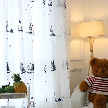 Modern Embroidered Sailing Boat Living Room Kids Window Curtains Bedroom Sheer Children Gauze Curtain 225&30
Modern Embroidered Sailing Boat Living Room Kids Window Curtains Bedroom Sheer Children Gauze Curtain 225&30