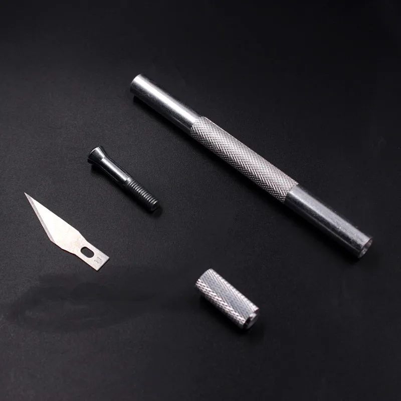 1 компл. Металлическая Ручка лезвие для скальпеля нож из древесной бумаги Резак