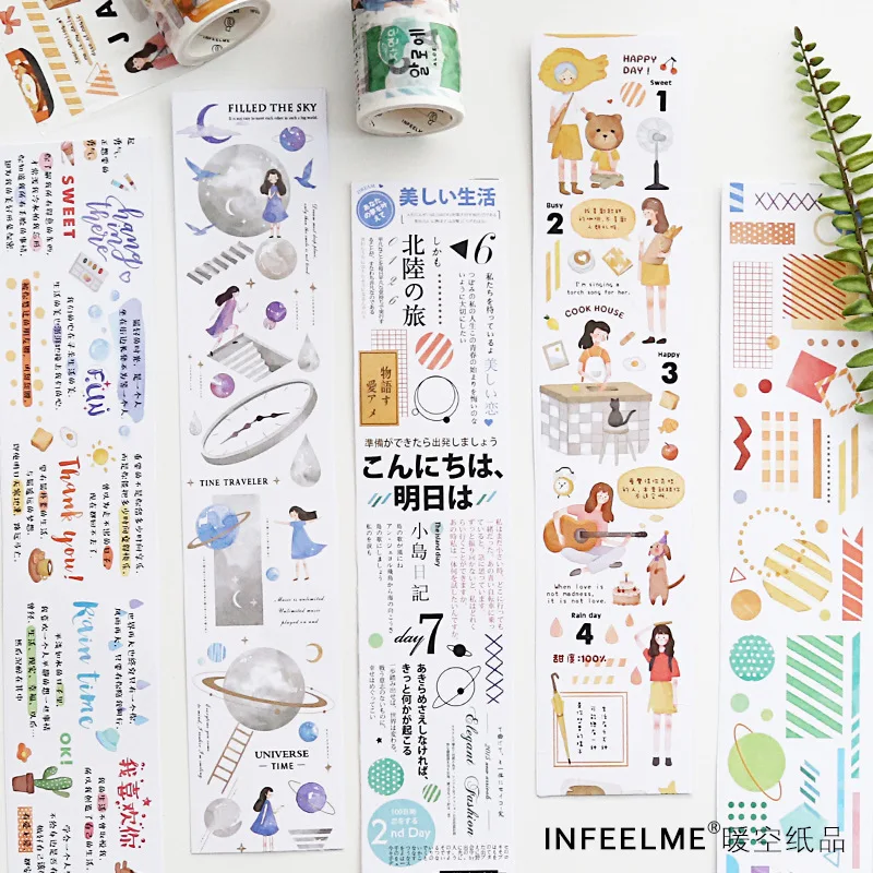 60mm*5m Warm life cute character four seasons girl Decoration Washi Tape DIY Planner Diary Scrapbooking Masking Tape Escolar
60mm*5m Warm life cute character four seasons girl Decoration Washi Tape DIY Planner Diary Scrapbooking Masking Tape Escolar