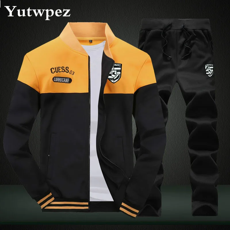 Tracksuit Men Set Sweatshirt Men Sweat New Brand Spring Winter Fleece 2PCS Stand Collar Fleece Patchwork Casual Hoodie Men 2019
Tracksuit Men Set Sweatshirt Men Sweat New Brand Spring Winter Fleece 2PCS Stand Collar Fleece Patchwork Casual Hoodie Men 2019