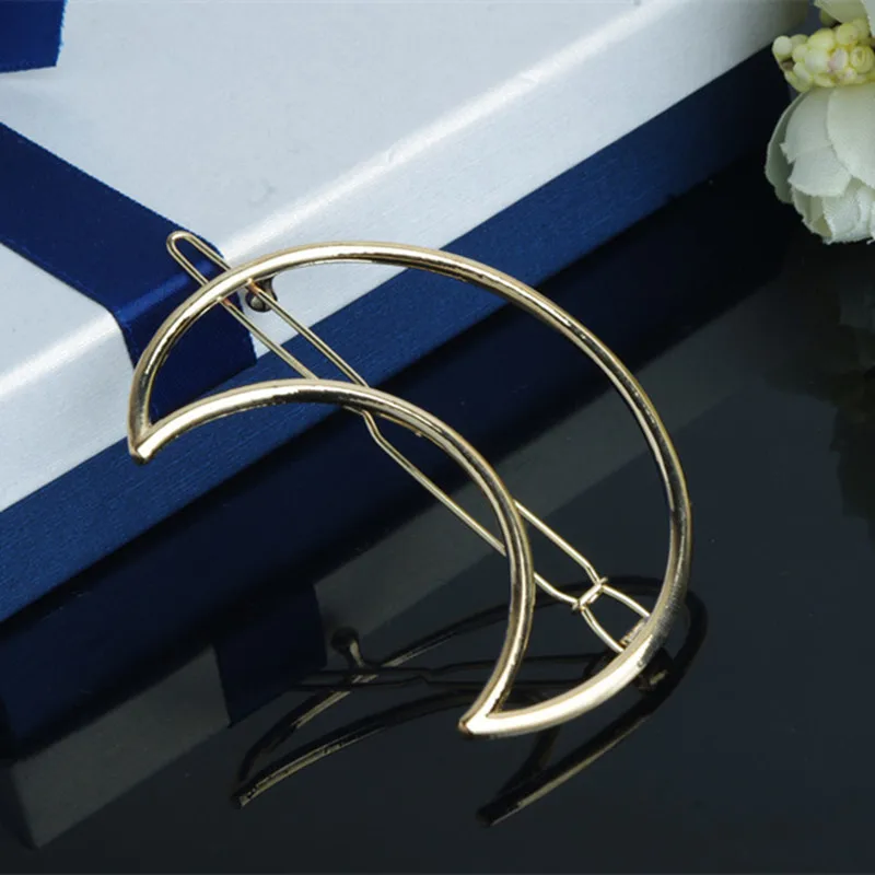Women Cheap Fashion Gold Silver Metal Moon Hair Clip Hairpin Bang Hair Pin Hair Jewelry Accessories For Girls
Women Cheap Fashion Gold Silver Metal Moon Hair Clip Hairpin Bang Hair Pin Hair Jewelry Accessories For Girls
