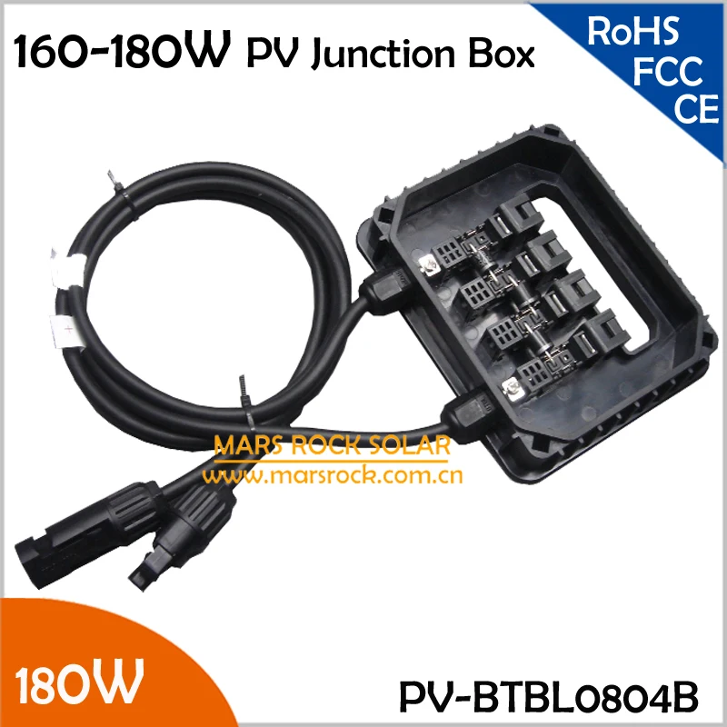 160-180W IP65 Waterproof Plastic Junction Box for Solar Panel, Outdoor Solar Terminal Box 180W, 160W PV Junction Box, 5pcs/Lot
160-180W IP65 Waterproof Plastic Junction Box for Solar Panel, Outdoor Solar Terminal Box 180W, 160W PV Junction Box, 5pcs/Lot