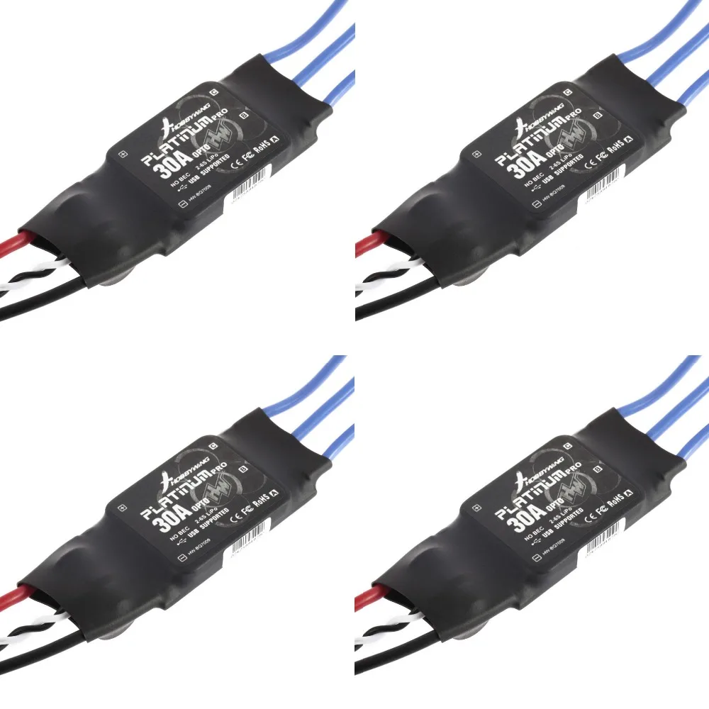 4pcs Hobbywing Platinum 30A Pro 2-6S ESC Electric Speed Controller OPTO Specially for Multirotor
4pcs Hobbywing Platinum 30A Pro 2-6S ESC Electric Speed Controller OPTO Specially for Multirotor