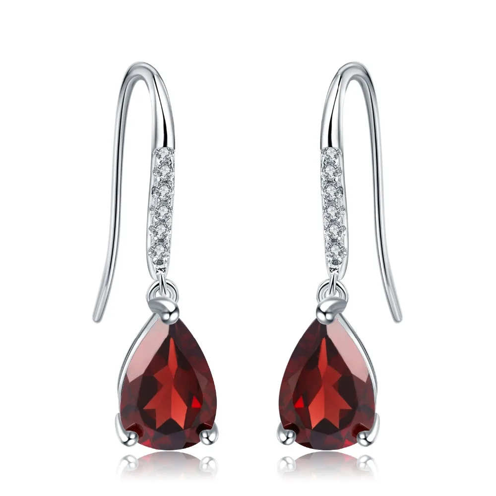 GEM'S BALLET 2.71Ct Natural Red Garnet Earrings 925 Sterling Silver Elegant Gemstone Drop Earrings for Women Wedding Jewelry
GEM'S BALLET 2.71Ct Natural Red Garnet Earrings 925 Sterling Silver Elegant Gemstone Drop Earrings for Women Wedding Jewelry