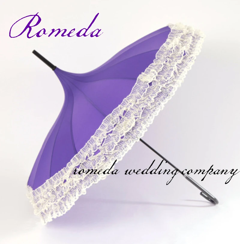 Free shipping Victorian Bride Pagoda Shape Wedding Sun Umbrella with Black Lace Frill
Free shipping Victorian Bride Pagoda Shape Wedding Sun Umbrella with Black Lace Frill