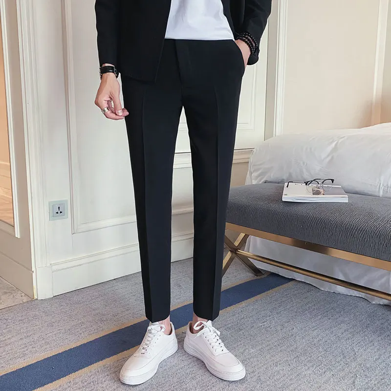 High Quality Suit Pants Male Straight Slim Fit Formal Trousers Men's Wedding Bridegro Autumn Fashion Business Casual Long Pants
High Quality Suit Pants Male Straight Slim Fit Formal Trousers Men's Wedding Bridegro Autumn Fashion Business Casual Long Pants