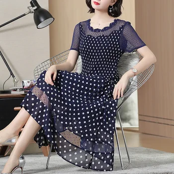Slim Ankle-length Fashion Dot Print Dress 2019 Summer New Large Size Patchwork Dress
Slim Ankle-length Fashion Dot Print Dress 2019 Summer New Large Size Patchwork Dress