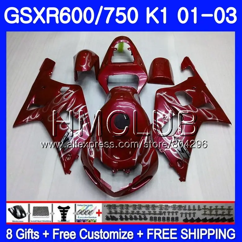 Bodys Wine red For SUZUKI GSX-R750 GSXR 750 K1 GSXR600 01 02 03 3HM.2 GSXR 600 01 03 GSXR-600 GSXR750 2001 2002 2003 Fairing
Bodys Wine red For SUZUKI GSX-R750 GSXR 750 K1 GSXR600 01 02 03 3HM.2 GSXR 600 01 03 GSXR-600 GSXR750 2001 2002 2003 Fairing