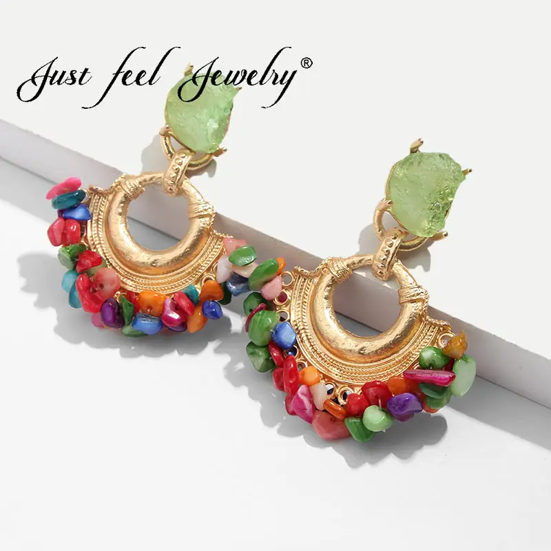 JUST FEEL Boho Colorful Natural Stone Drop Dangle Earrings For Women Party Punk Ethnic Pendant Earring Wedding Jewelry Wholesale
JUST FEEL Boho Colorful Natural Stone Drop Dangle Earrings For Women Party Punk Ethnic Pendant Earring Wedding Jewelry Wholesale