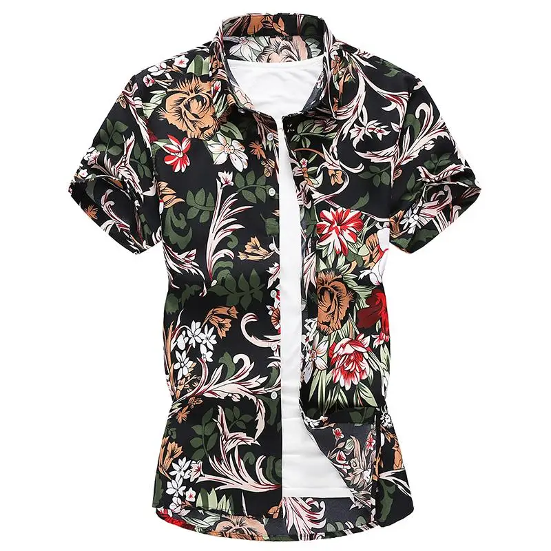 Short sleeve Floral Shirt Men's clothing Slim fit Blouse Men Hawaiian Shirt for Men Summer dress New
Short sleeve Floral Shirt Men's clothing Slim fit Blouse Men Hawaiian Shirt for Men Summer dress New