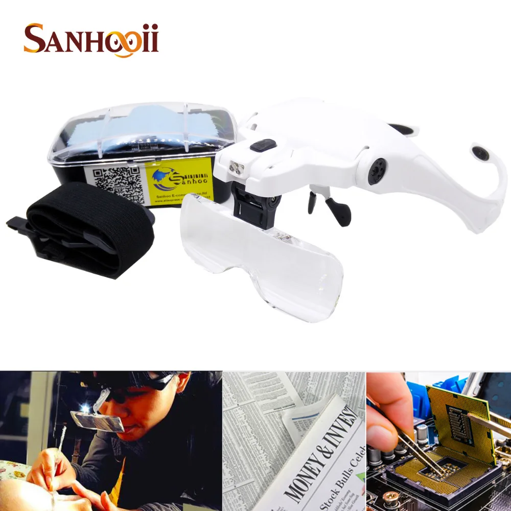 LED Glasses Head Loupe Magnifier 5x Glass Magnifying For Art Handicrafts Book Newspapers Reading Eyelash Tattoo Nails Care Tool
LED Glasses Head Loupe Magnifier 5x Glass Magnifying For Art Handicrafts Book Newspapers Reading Eyelash Tattoo Nails Care Tool